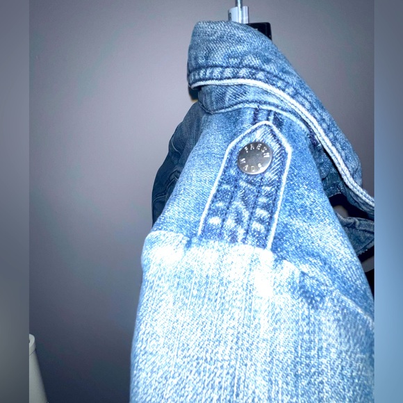 Denim biker jacket for toddler girls - Picture 4 of 4